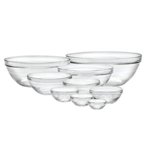 Duralex 100009 Made In France Lys Stackable 9-Piece Bowl Set