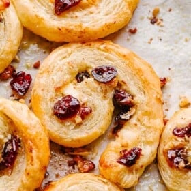 cranberry brie cheese puff pastry pinwheels
