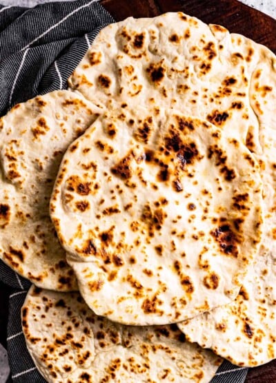 Several lavash in a kitchen towel.