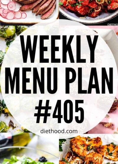 WEEKLY MENU PLAN (#405) six pictures collage