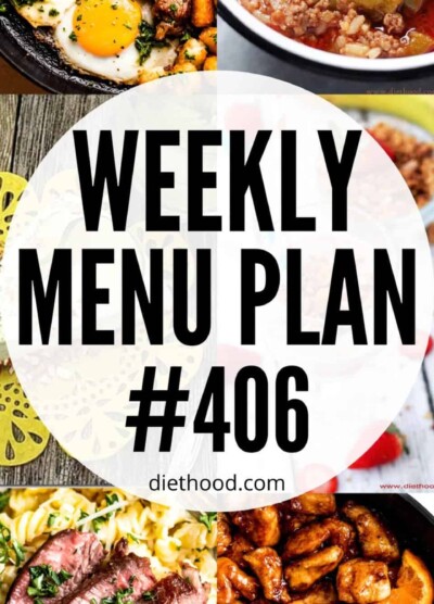 WEEKLY MENU PLAN (#406) six pictures collage