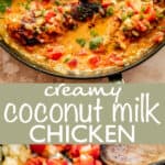 Coconut Milk Chicken Breasts Long Pinterest Image