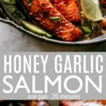 Honey Garlic Sauce Salmon pinterest image