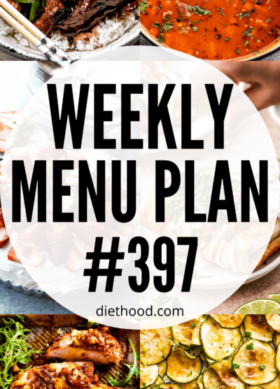 WEEKLY MENU PLAN (#397) six pictures collage