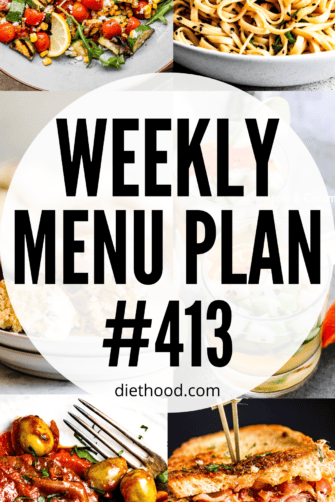 WEEKLY MENU PLAN 413 six pictures collage